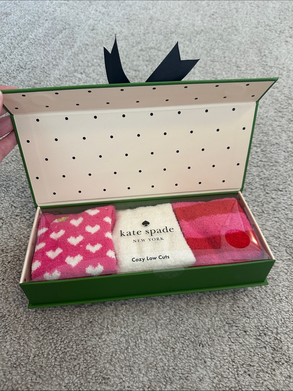NWT kate spade Pink & White Cozy Low Cut Sock Trio